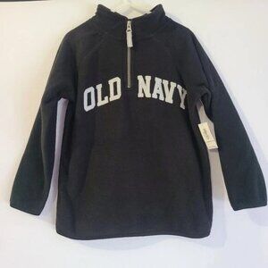 Old Navy Black Long Sleeve 1/4 Zip Fleece Pullover Boys Size 5T New